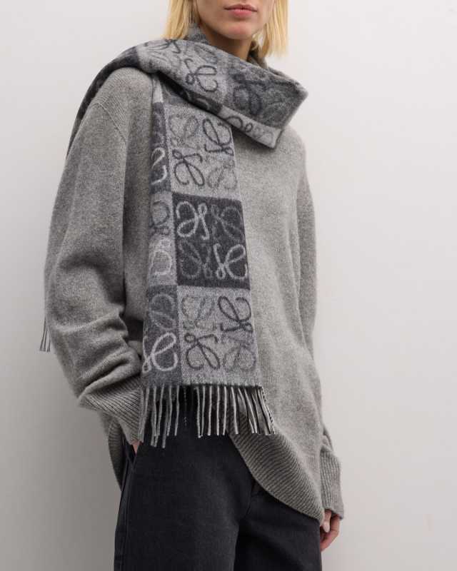 Anagram Logo Cashmere-Blend Scarf